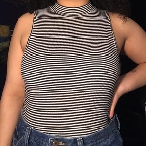Stripped sleeveless top